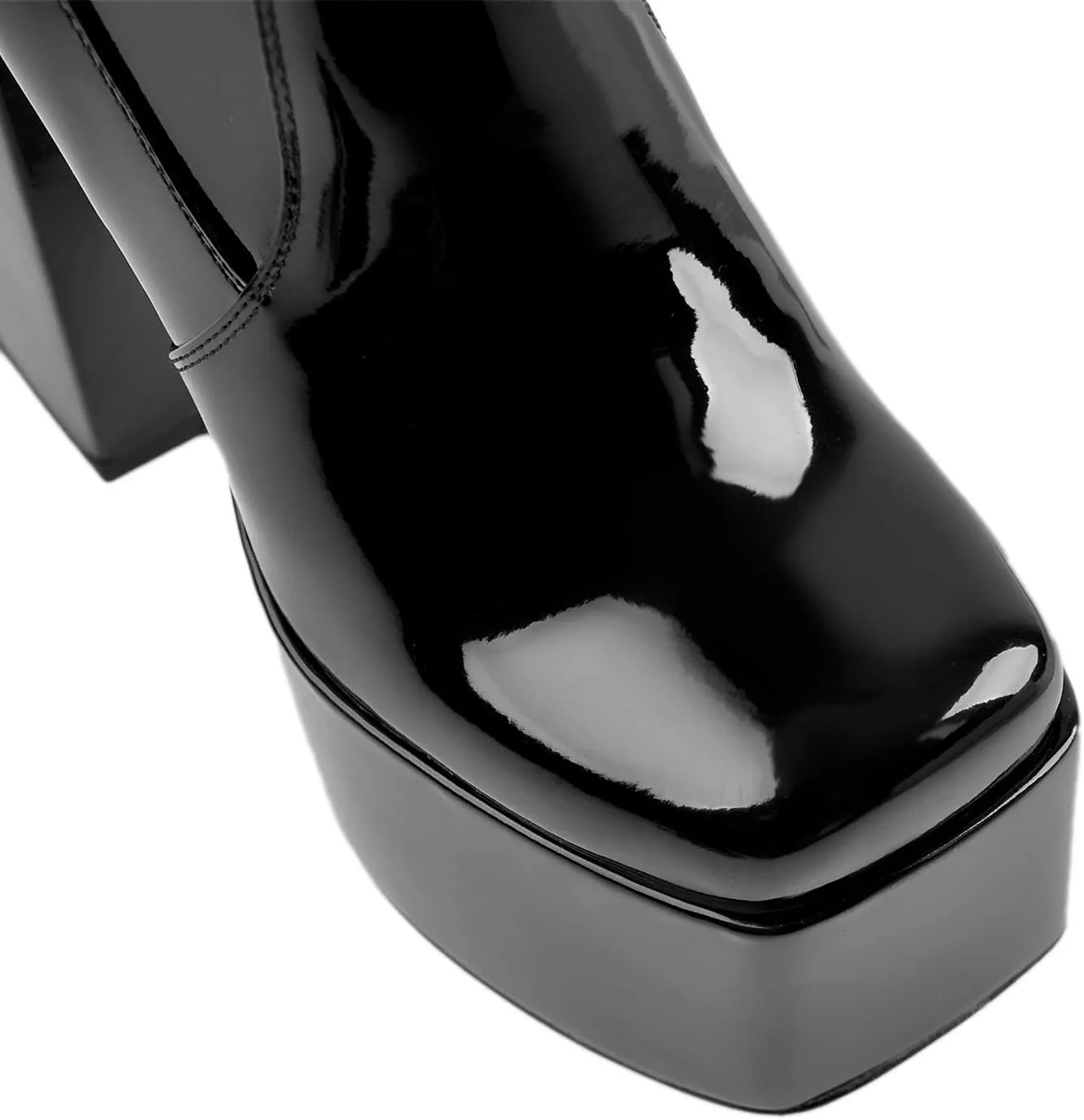 Women's Chunky Heel Knee High Platform Boots