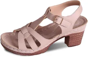 Women's Chunky Heel Sandals 2025 Trendy Open Toe Comfortable Slip On Casual Dressy Wedge Shoes for Spring Summer
