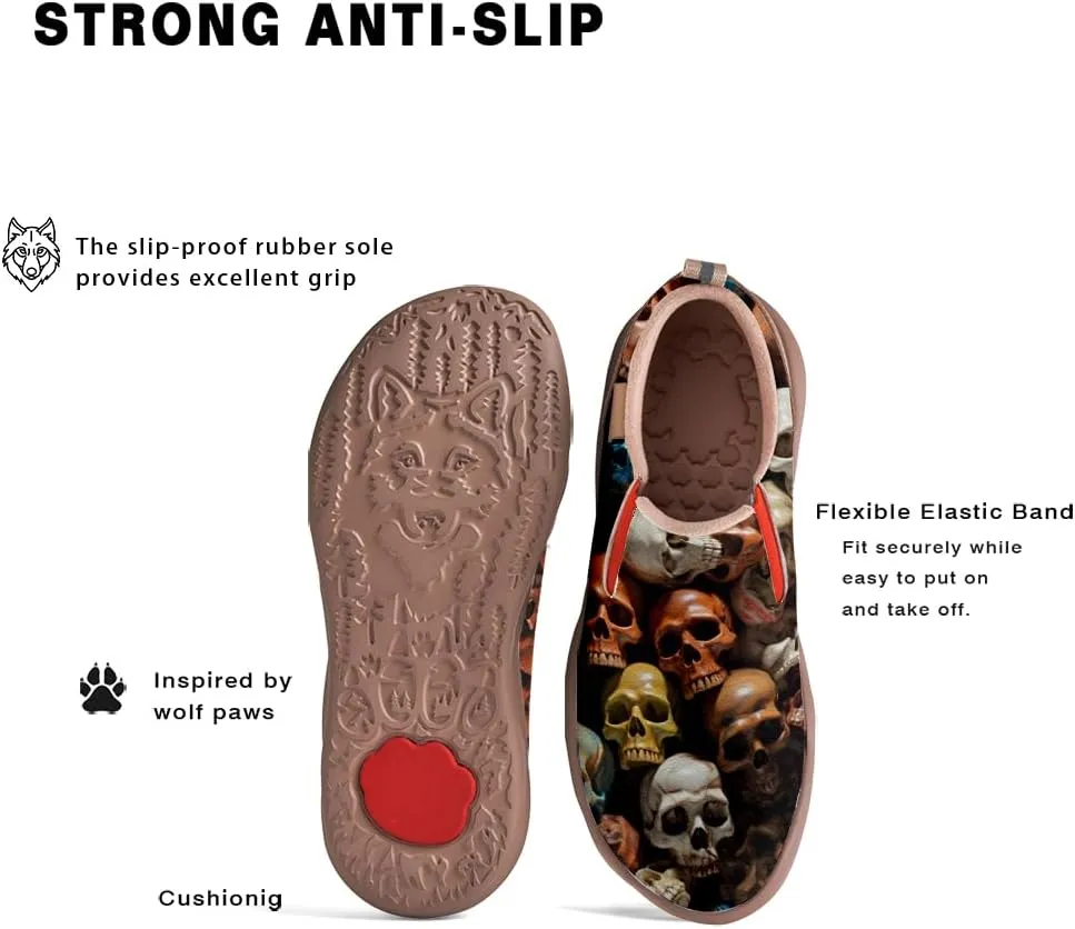 Women's Comfortable Travel Sneakers Fashion Painted Loafers Slip On Walking Shoes