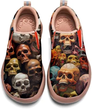 Women's Comfortable Travel Sneakers Fashion Painted Loafers Slip On Walking Shoes