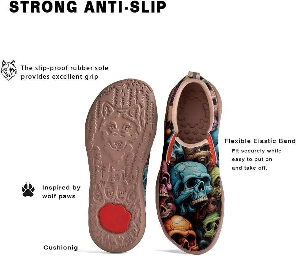 Women's Comfortable Travel Sneakers Fashion Painted Loafers Slip On Walking Shoes