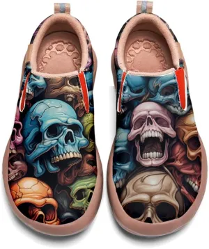 Women's Comfortable Travel Sneakers Fashion Painted Loafers Slip On Walking Shoes