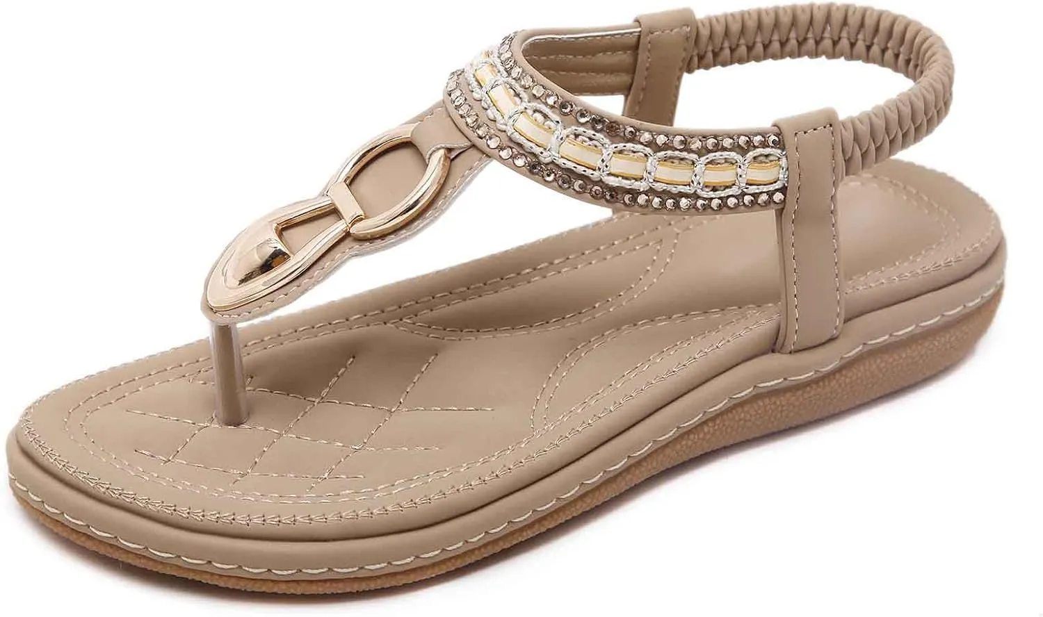 Women's Flat Sandals Summer Beach Comfortable Dressy Thong Flip Flop Casual Walking Shoes for Outdoor Vacation