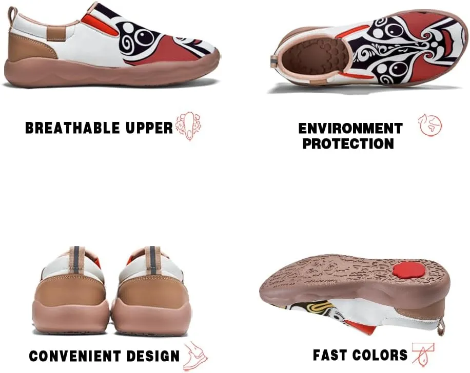 Women's Flat Walking Shoes Slip On Travel Loafers Casual Painted Art Fashion Sneakers Ladies Outdoor Holiday Shoe