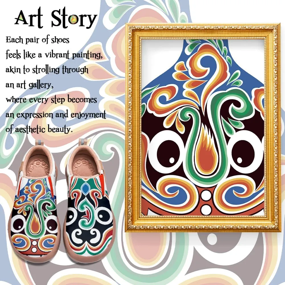 Women's Flat Walking Shoes Slip On Travel Loafers Casual Painted Art Fashion Sneakers Ladies Outdoor Holiday Shoe