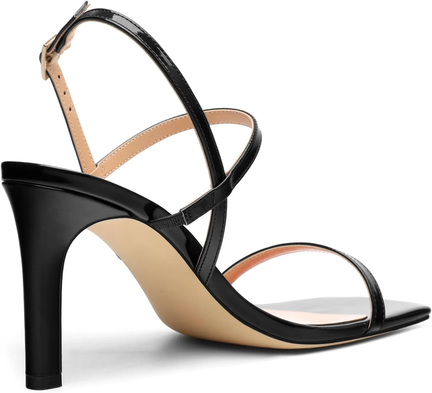 Women's High Heels Sandals, Slingback Heels Square Toe Shoes for Womens
