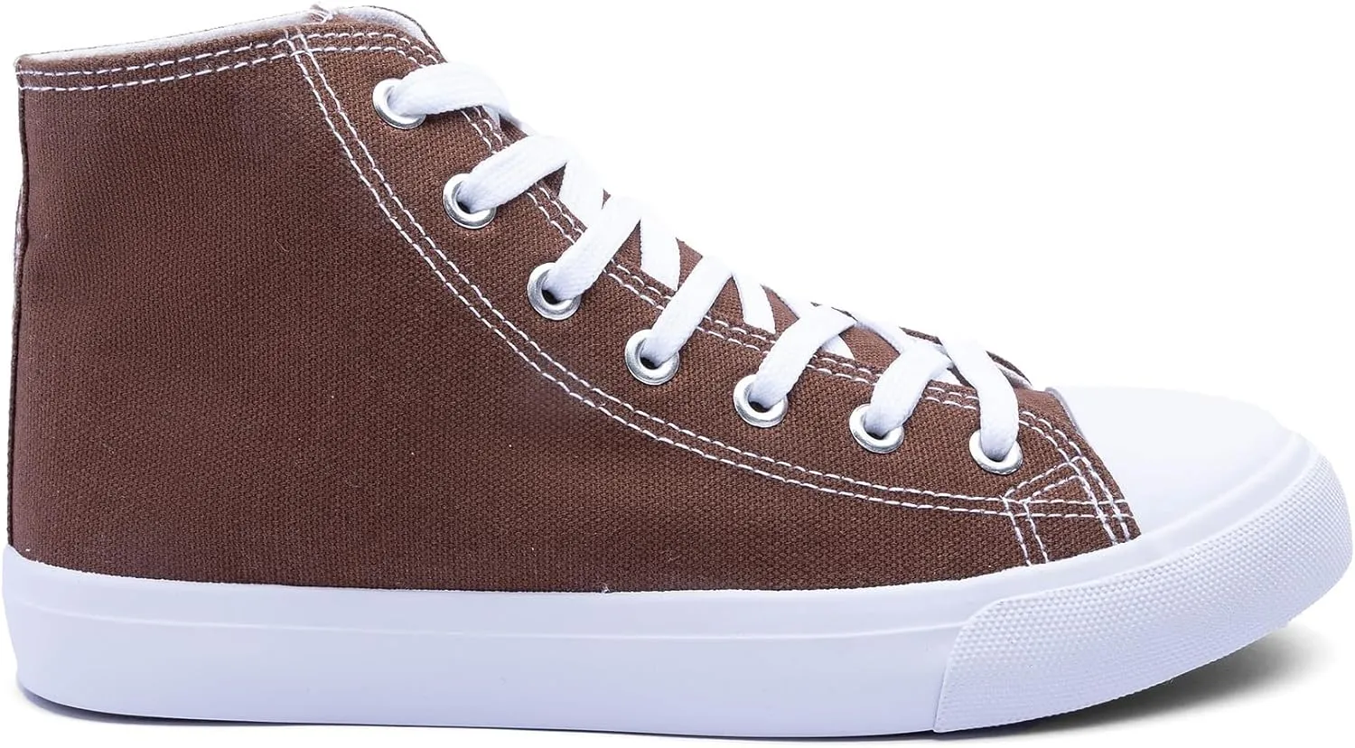 Women's High-Top Canvas Sneakers  Classic Lace-Up Casual Shoes with Extra Shoelaces  Comfortable, Stylish, and Durable
