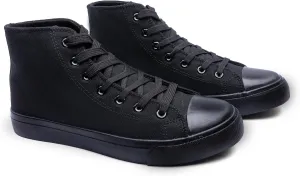 Women's High-Top Canvas Sneakers  Classic Lace-Up Casual Shoes with Extra Shoelaces  Comfortable, Stylish, and Durable