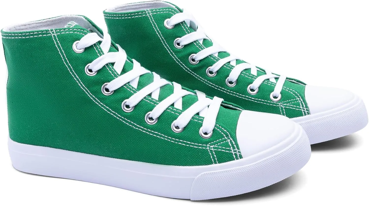 Women's High-Top Canvas Sneakers  Classic Lace-Up Casual Shoes with Extra Shoelaces  Comfortable, Stylish, and Durable