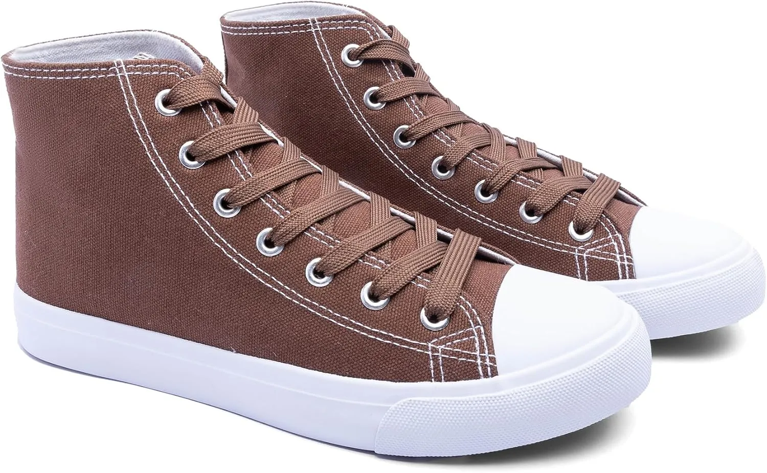 Women's High-Top Canvas Sneakers  Classic Lace-Up Casual Shoes with Extra Shoelaces  Comfortable, Stylish, and Durable