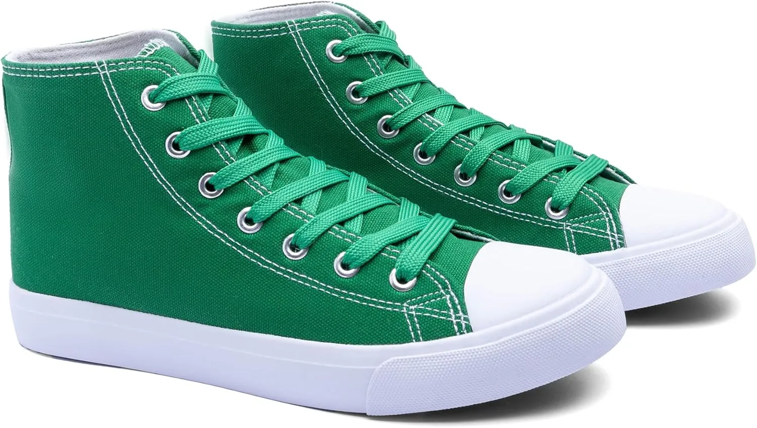 Women's High-Top Canvas Sneakers  Classic Lace-Up Casual Shoes with Extra Shoelaces  Comfortable, Stylish, and Durable
