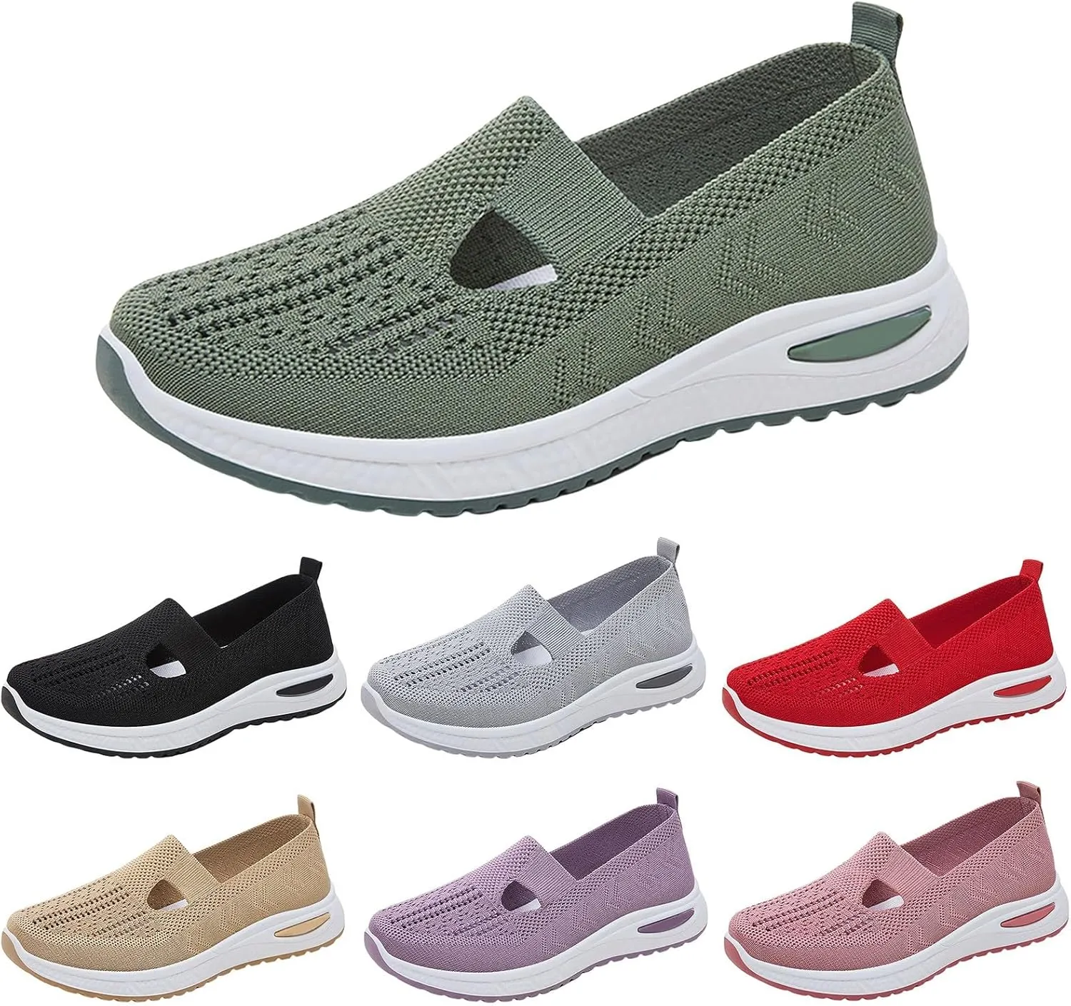 Women's Slip on Sneakers Shoes Woven Orthopedic Non Slip Work Shoes Women Wide Width Dress Casual Shoes Wedge Sneakers Waterproof Tennis Shoe Cross Trainer Shoe
