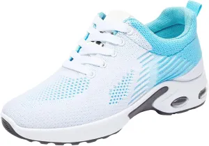 Womens Walking Sneakers Air Cushion Running Shoes Lightweight Quick-Dry Tennis Shoe Fashion Mesh Breathable Gym Sneaker Athletic Comfortable Casual Shoes Work Sneakers