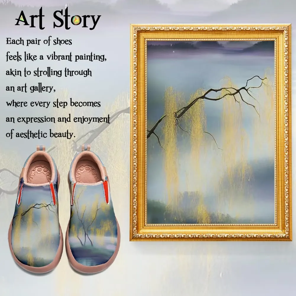 Women's Walking Travel Shoes Comfortable Painted Slip On Loafers Casual Holiday Shoe