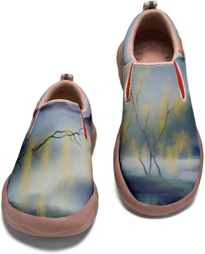 Women's Walking Travel Shoes Comfortable Painted Slip On Loafers Casual Holiday Shoe