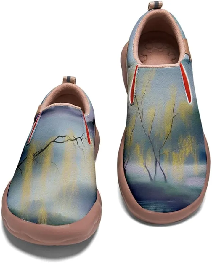 Women's Walking Travel Shoes Comfortable Painted Slip On Loafers Casual Holiday Shoe
