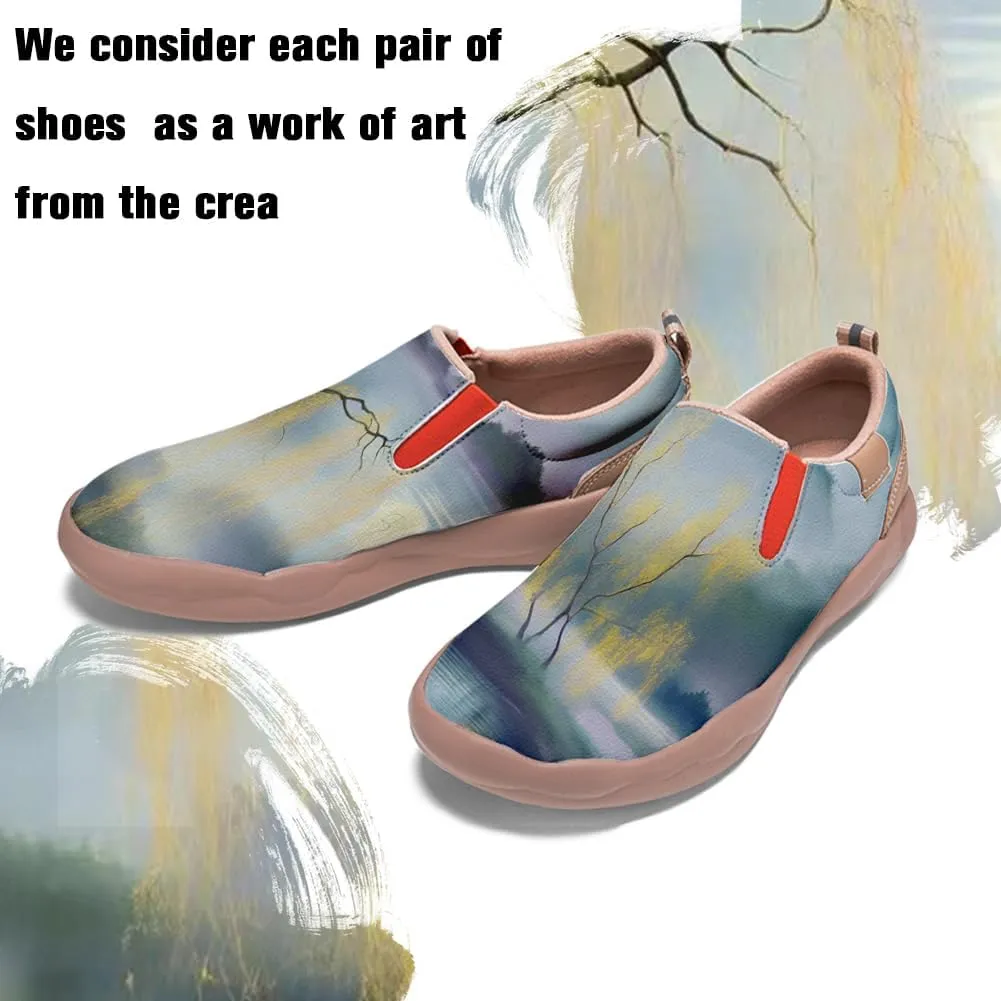 Women's Walking Travel Shoes Comfortable Painted Slip On Loafers Casual Holiday Shoe
