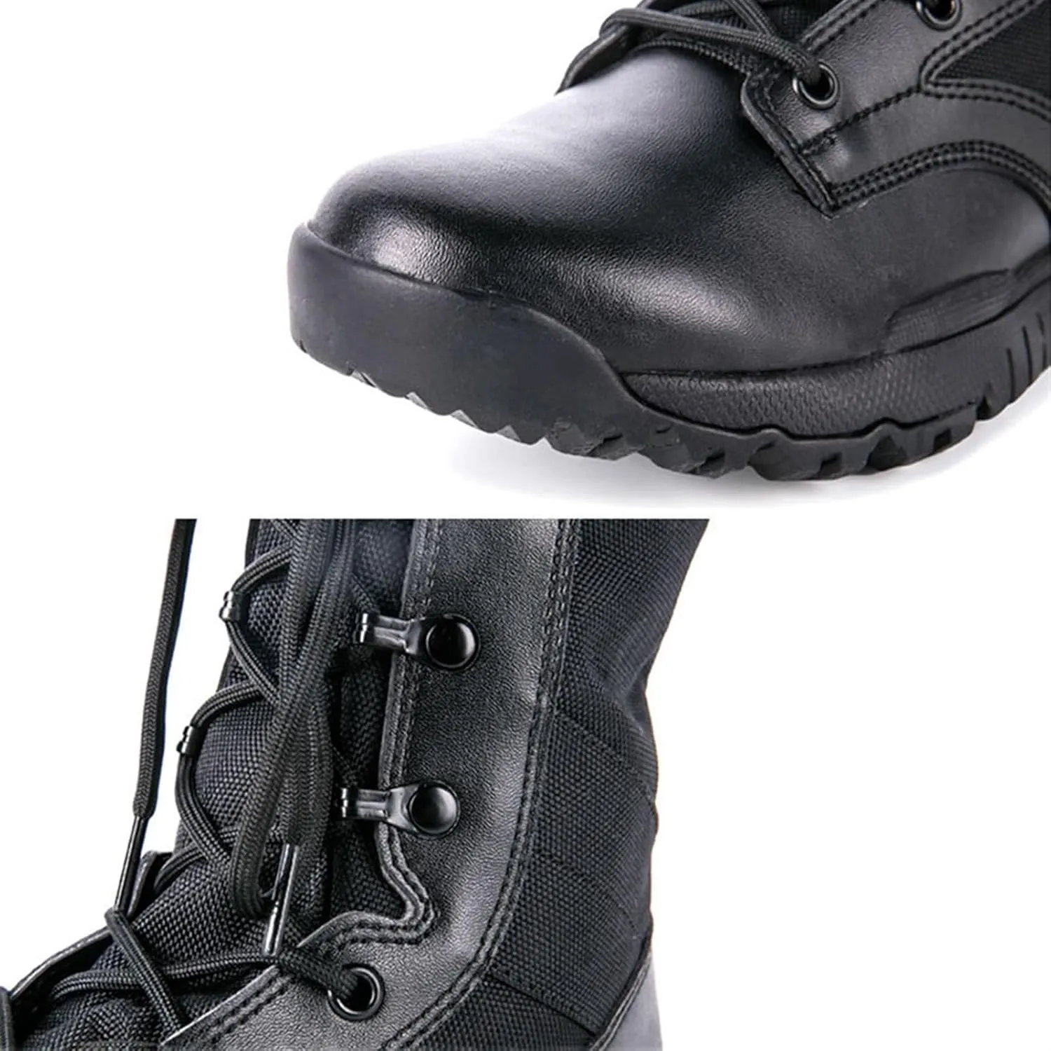 Wygwlg Camouflage Combat Boots, Mens Breathable Anti Kick and Anti-Collision Combat Outdoor Boots, Fashion Round Durable Toe Desert Boots, for Camping, Hiking, Jungle Combat