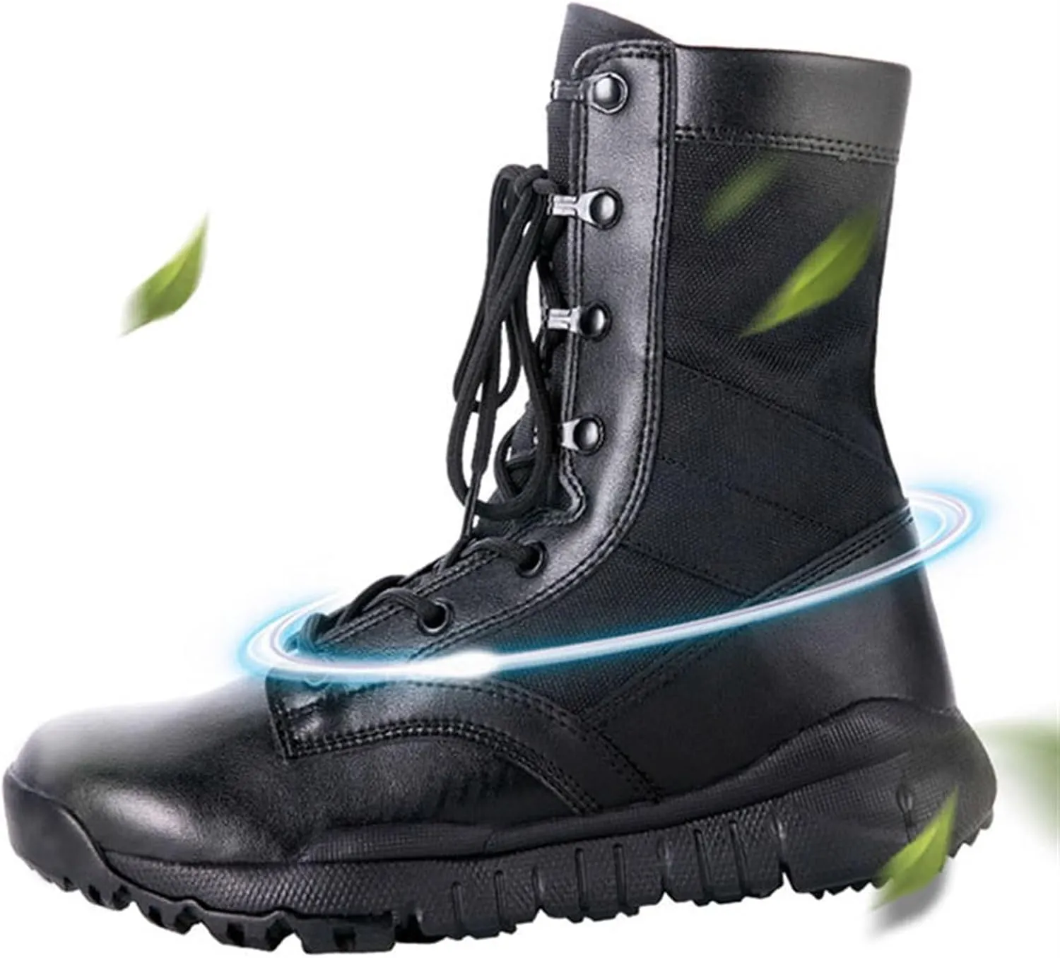 Wygwlg Camouflage Combat Boots, Mens Breathable Anti Kick and Anti-Collision Combat Outdoor Boots, Fashion Round Durable Toe Desert Boots, for Camping, Hiking, Jungle Combat
